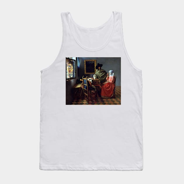 Johannes Vermeer The Wine Glass Tank Top by pdpress